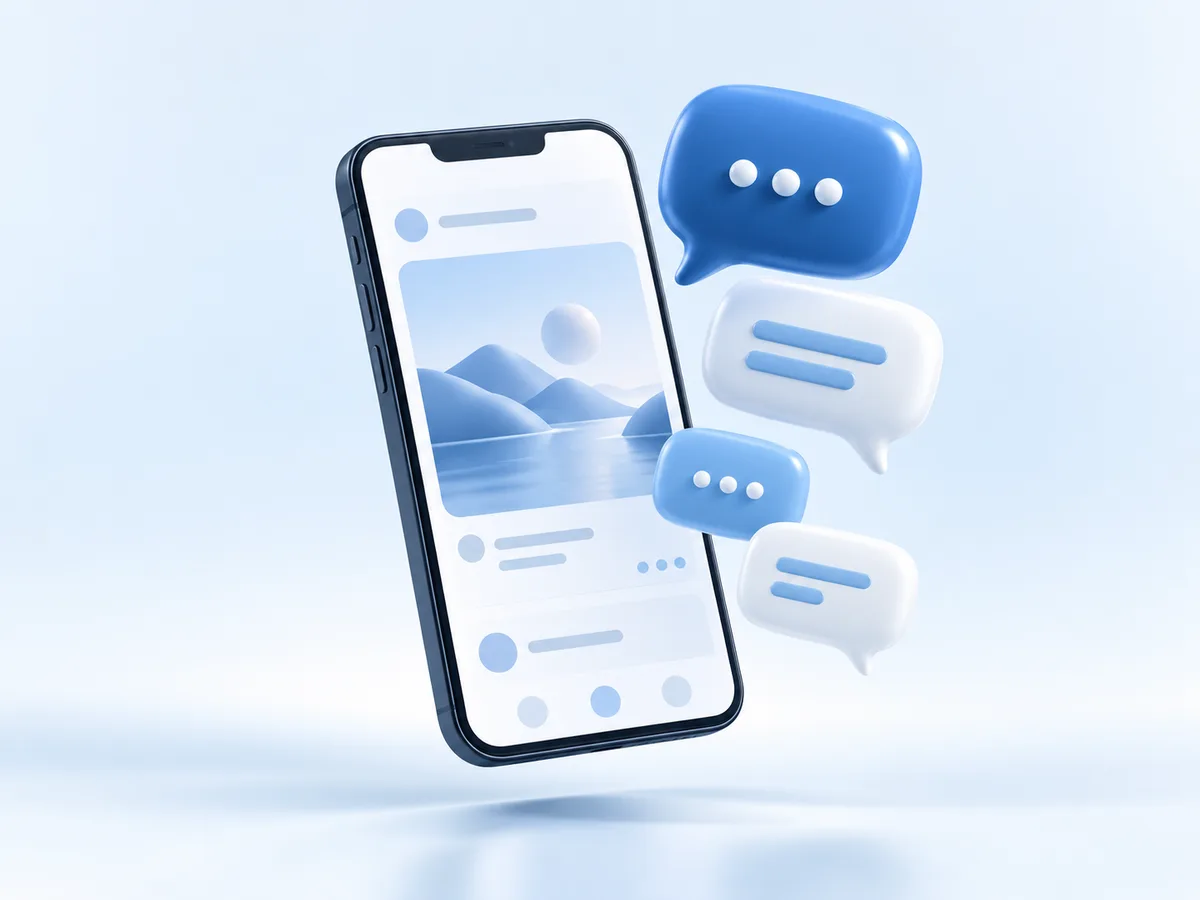 Card del servizio commenti Instagram sotto un post
